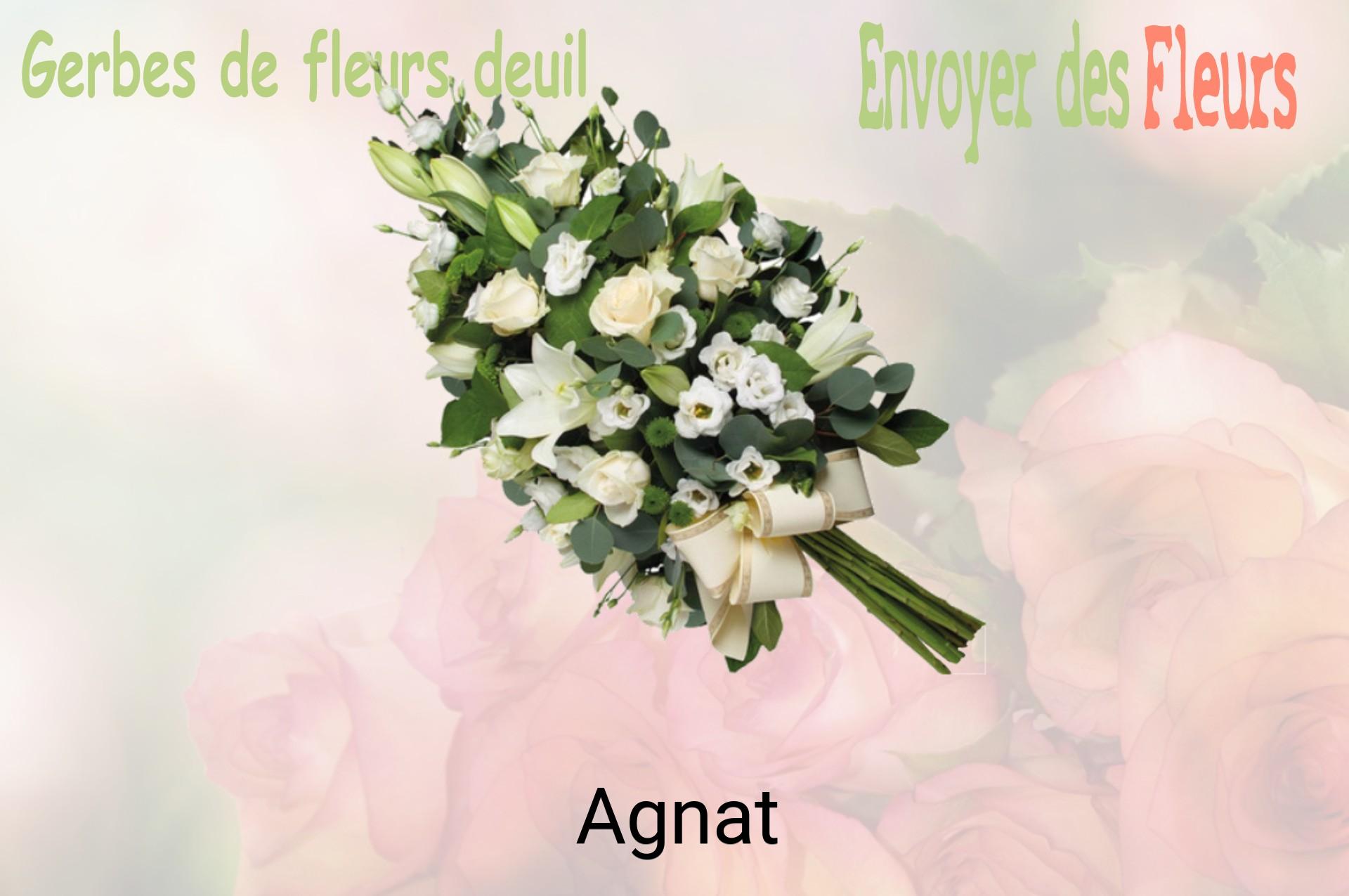 Gerbe de fleurs de deuil livrée à Agnat